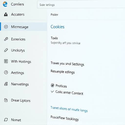 Captura de tela das configura√§√µes de cookies no Microsoft Edge